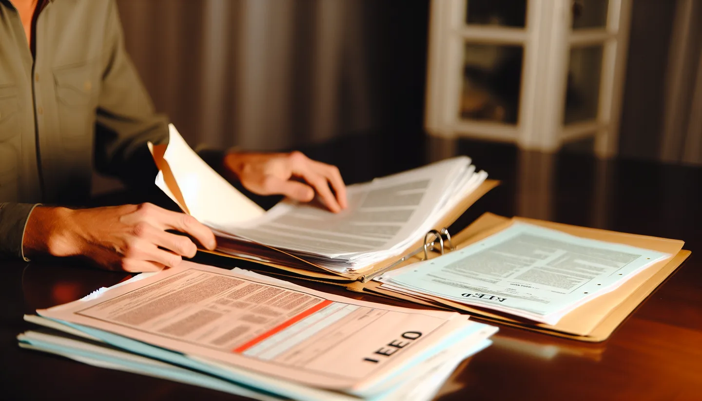 Sorting through inherited land documents and deed paperwork