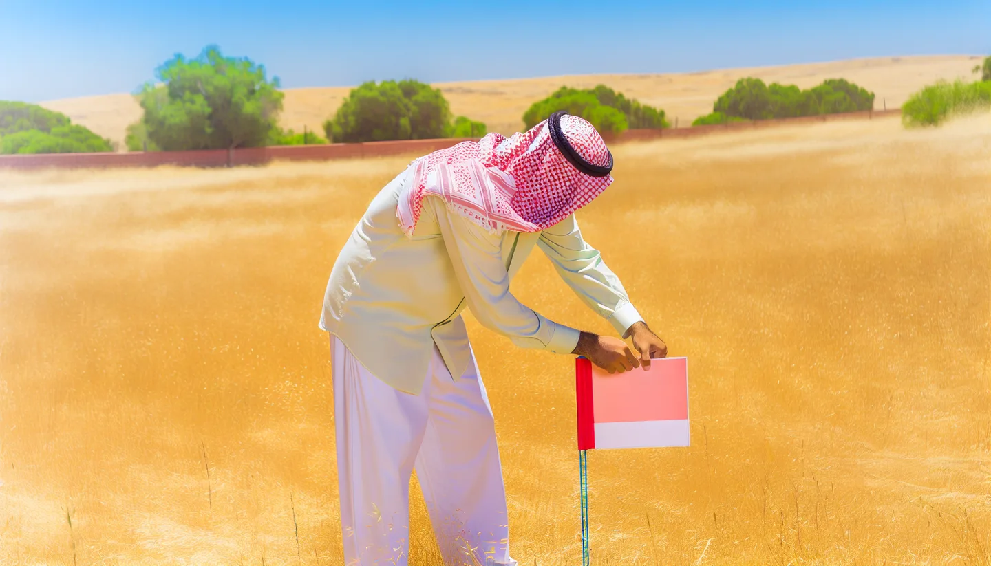 Placing a property boundary marker on a vacant land parcel