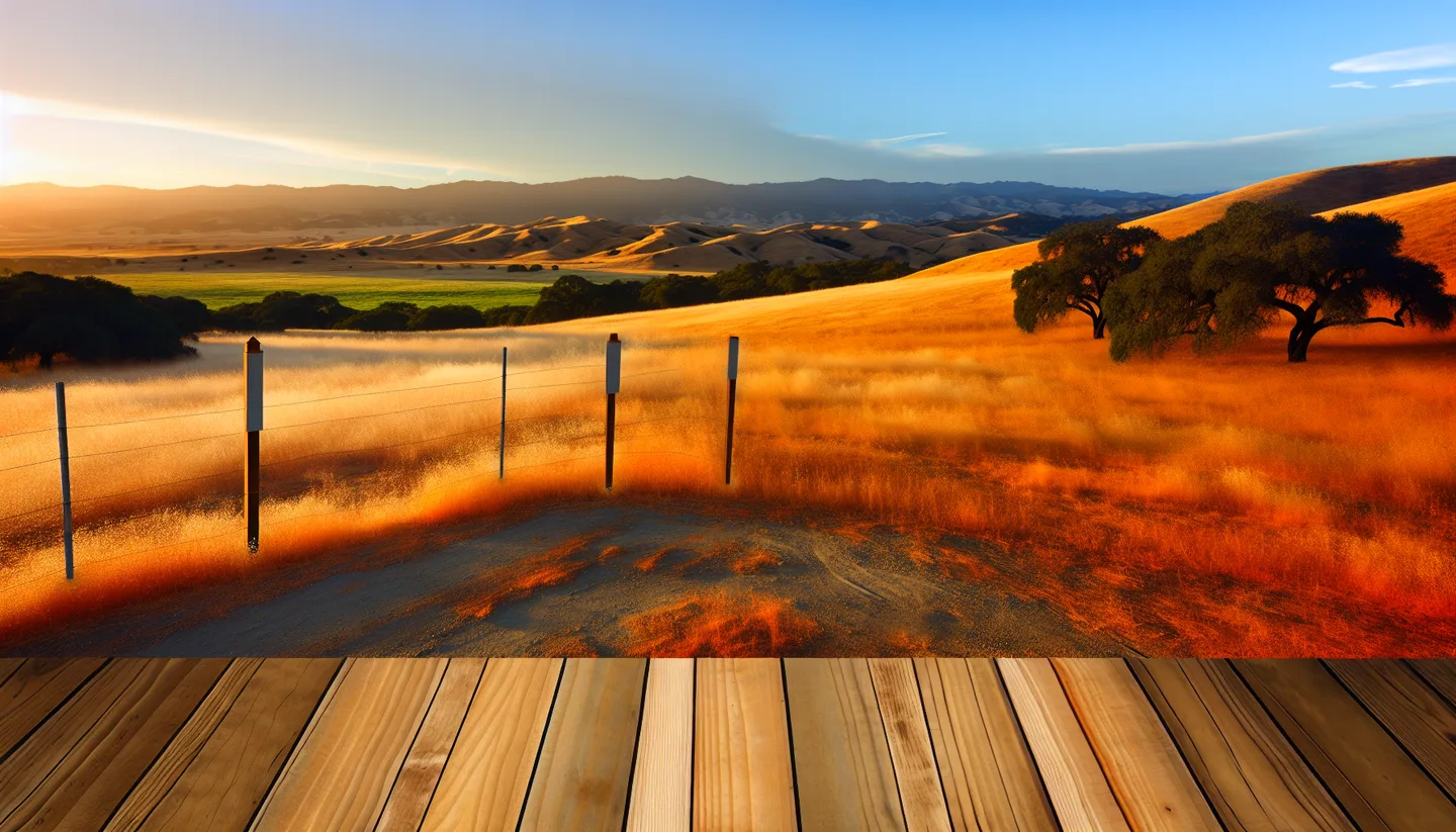 Porch view overlooking a vacant lot for sale in California