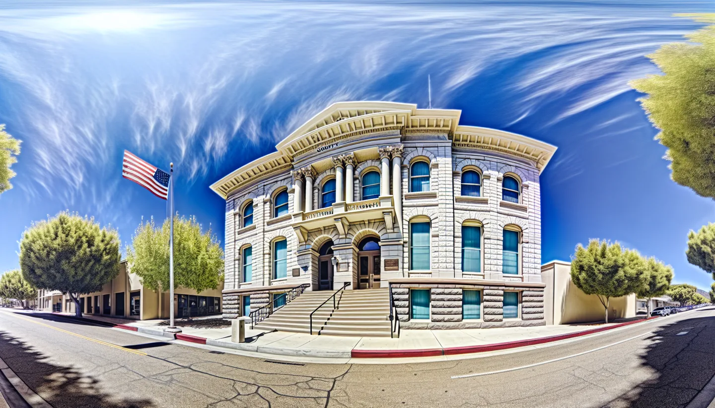 County courthouse exterior in a California town