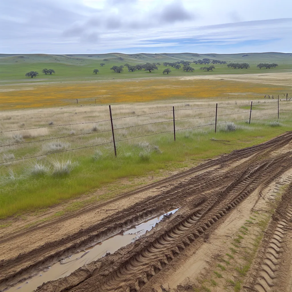 Rural acreage with open grassland and conifer forest in Calaveras County, California