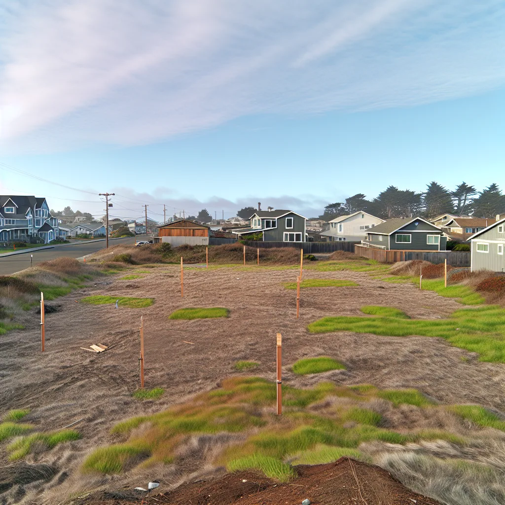 Cleared vacant residential lot for sale in Humboldt County, California